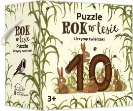 Puzzle Un an în pădure. Numără animalele