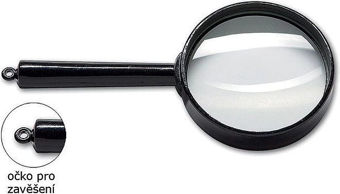 Lupă CONCORDE cu diametrul de 80 mm, lentilă din sticlă