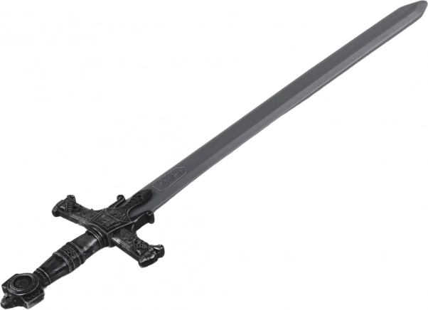 Sabie de războinic din plastic cu mâner decorat și efecte sonore, 80 cm