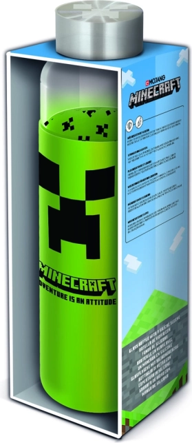 Sticlă de sticlă cu husă MINECRAFT 585 ml