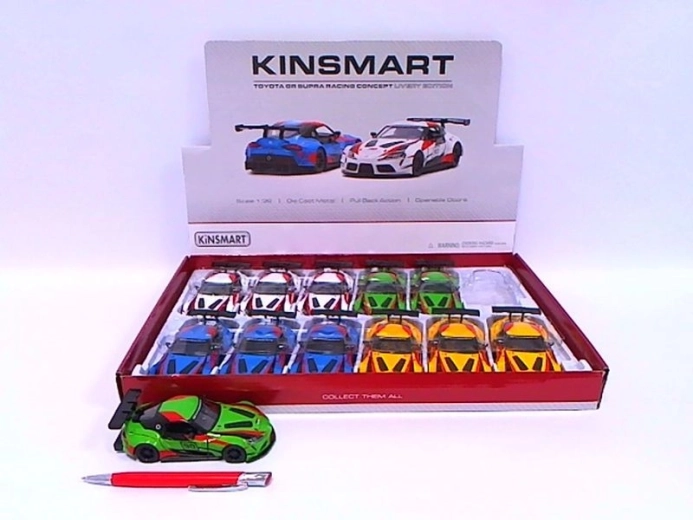 Model metalic de mașină Toyota GR Supra Racing Concept 1:36 cu pull-back - 1 bucată