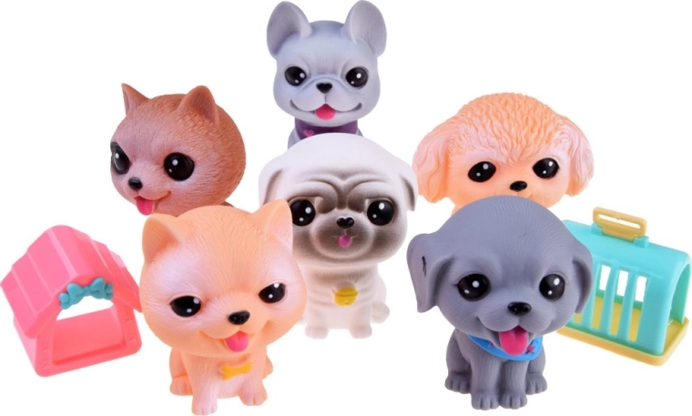 Set de figurine din cauciuc - câini