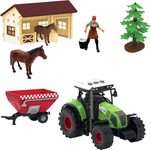 Set de joacă fermă cu lumini și sunete, 10 piese