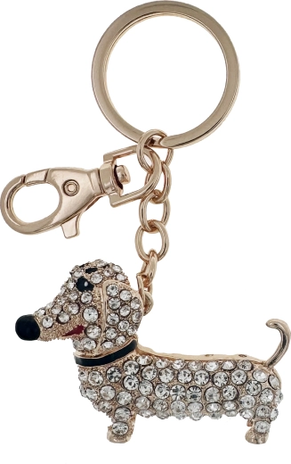 Breloc premium câine auriu