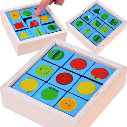 Cuburi educative din lemn - Asamblare imagini