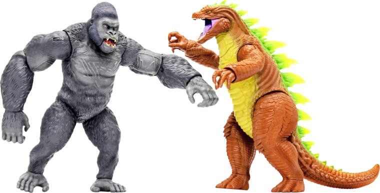 Primal Clash Boss vs. King Kaiju – set de figurine pentru lupta monștrilor, 21 cm