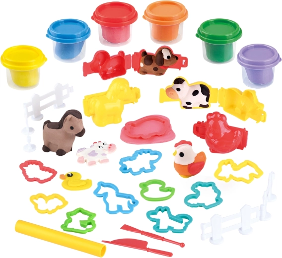 Playgo plastilină fermă, set 6 × 56 g - 1 bucată