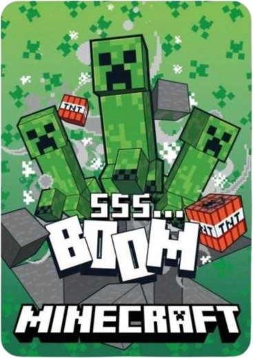 Pătură din fleece Minecraft - 1 bucată
