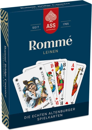 ASS Altenburger cărți rommé cu relief tip pânză (pachet francez) - 1 bucată