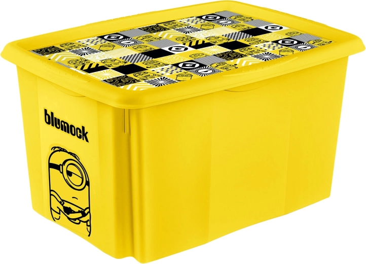 Cutie de depozitare pentru copii Minioni cu capac 45 l
