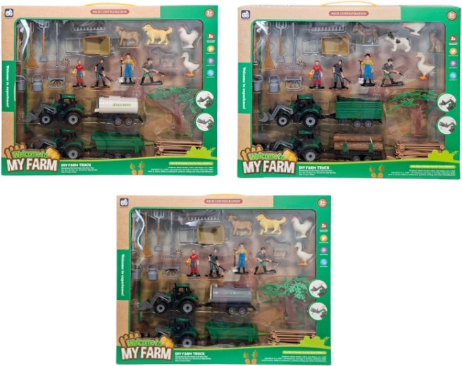 Set fermă – tractor, figurine și animale