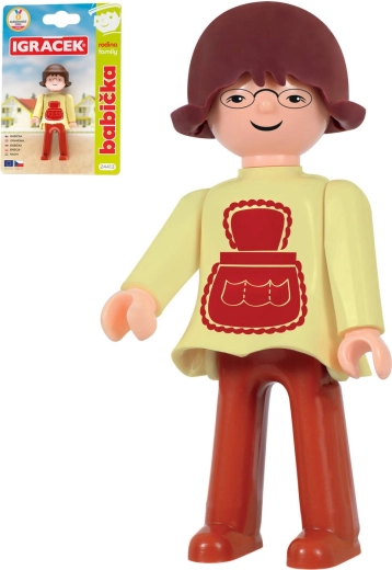 Igráček bunică (Familie) figurină articulată pe carton - 1 bucată