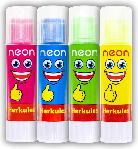Lipici tip baton Herkules Neon 15 g cu sclipici