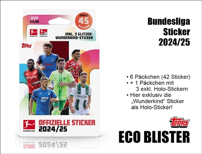 Topps Bundesliga autocolante 2024/2025 eco blister
