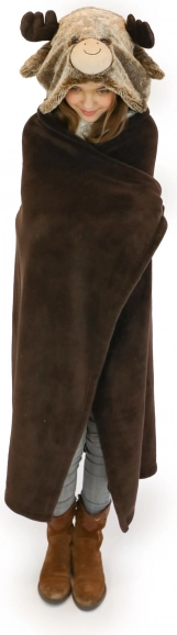 Cozy Noxxiez pătură călduroasă cu glugă ren