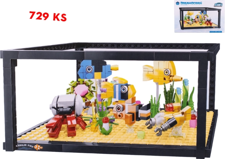 Set de construcție acvariu 729 piese