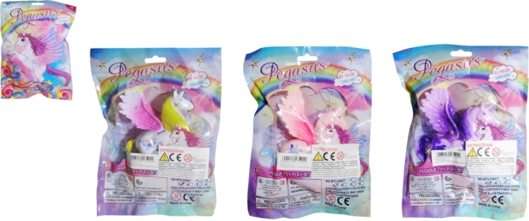 Unicorn din plastic cu pieptene - 1 bucată