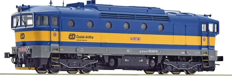 Roco locomotivă diesel ČD seria 754 047-9 Brejlovec H0 digitală cu sunet