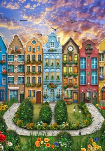 Puzzle Alipson Satul Curcubeu 1000 de piese