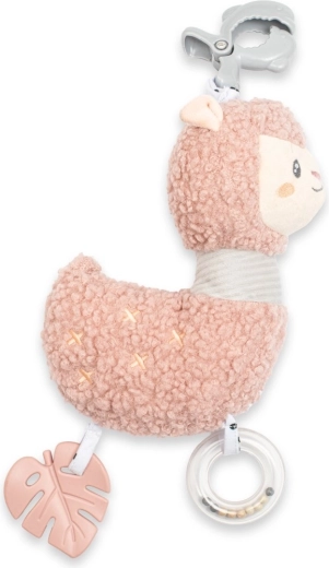 Jucărie educativă muzicală din pluș cu clips lama New Baby