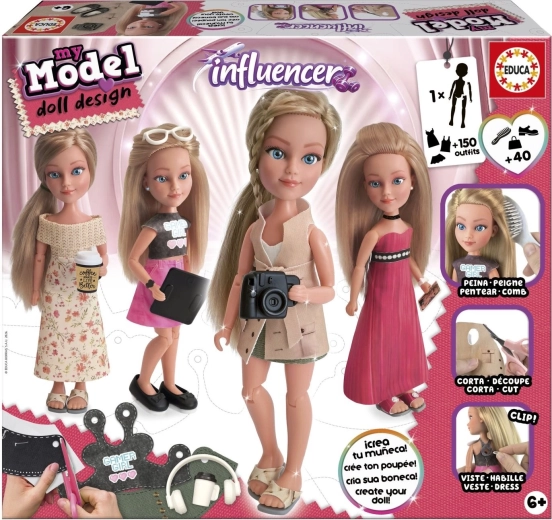 Educa My Model Doll Design set creativ păpușă influencer