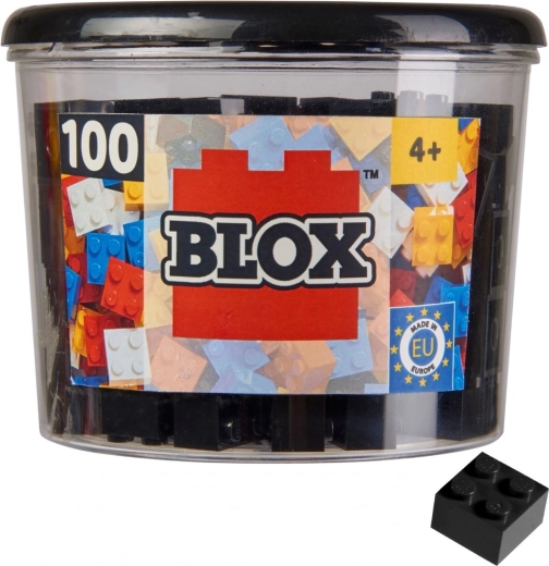 Androni Blox 100 de cărămizi de construcție negre 4x4 în cutie