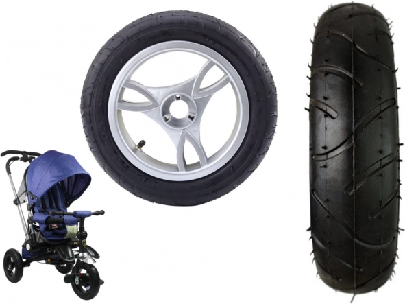 Roată frontală din plastic cu anvelopă de cauciuc gonflabilă pentru PRO700
