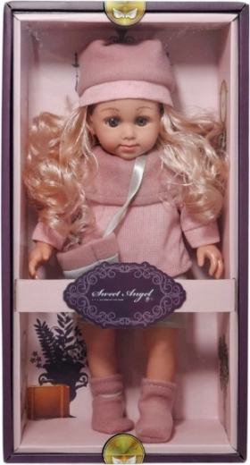 Păpușă cu păr blond creț