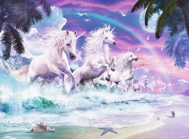RAVENSBURGER Puzzle Unicorni pe plajă XXL 150 piese