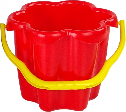 Găletușă din plastic Floare pentru nisip – Roșu