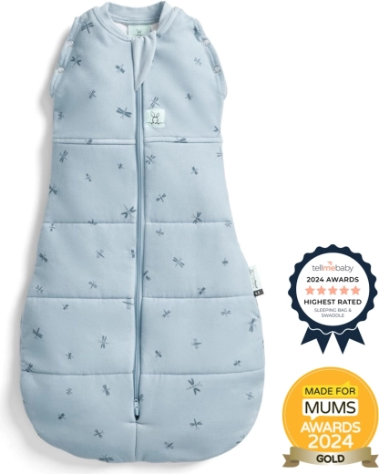 Ergopouch înfășătoare și sac de dormit 2în1 Cocoon Dragonflies 2,5 TOG (3–6 luni, 6–8 kg)