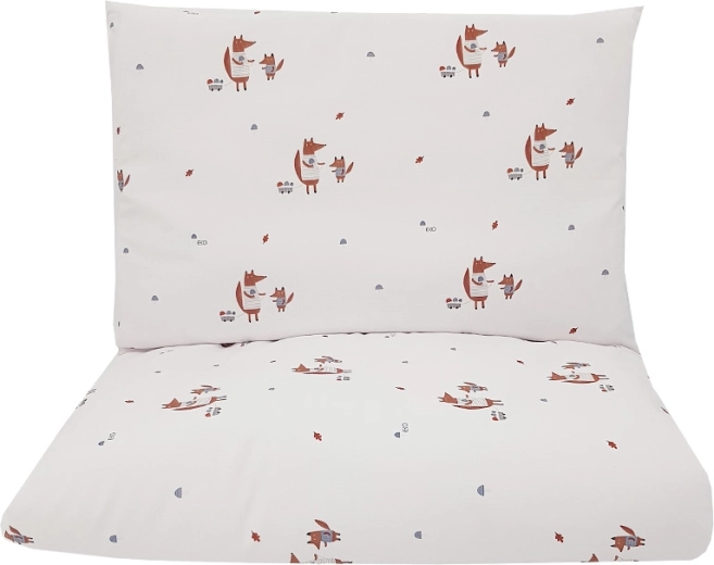 Lenjerie de pat pentru copii Fox 90 × 120 cm + 40 × 60 cm din bumbac