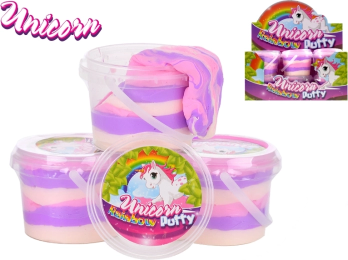 Pastă săltăreață curcubeu Unicorn 110 g în pahar
