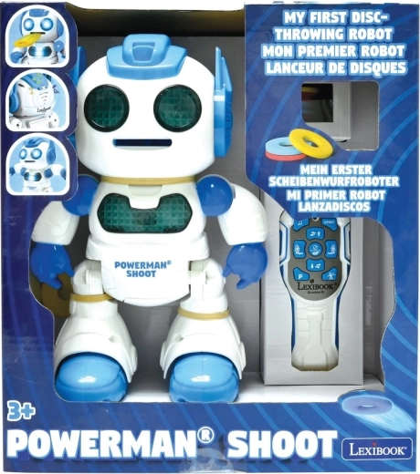 Robot multifuncțional programabil Lexibook cu lansare de discuri