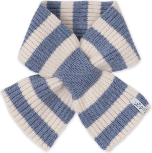 Eșarfă pentru copii Lodger din merino Stripe Stone