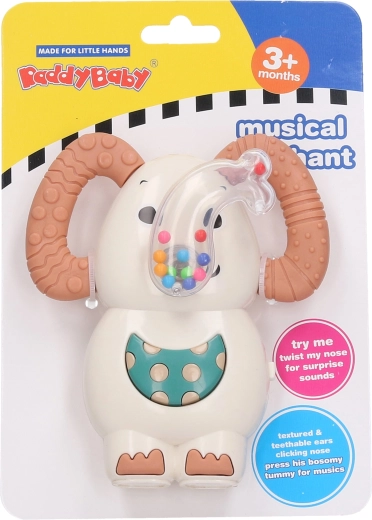 Zornăitoare elefant cu lumini și sunete 12 cm