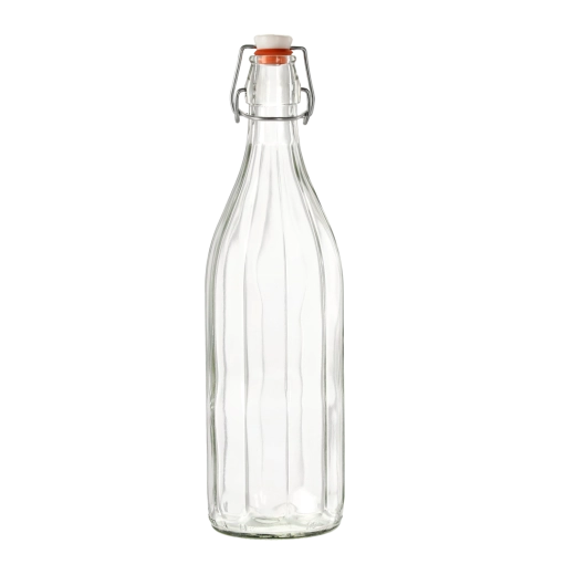 Sticlă de sticlă Costolata 1 l cu închidere cu pârghie