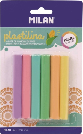 Plastilină 6 buc. pastel