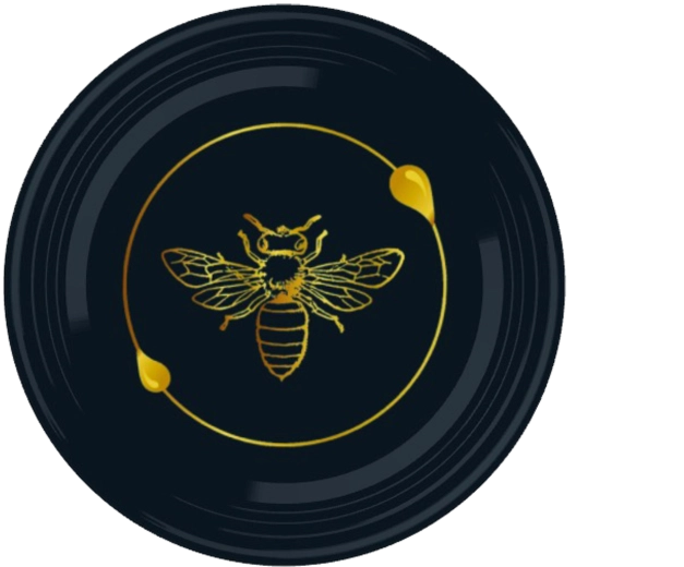 Capac auriu cu motiv de albină fi 82 – cu 6 striații, pachet 660 buc