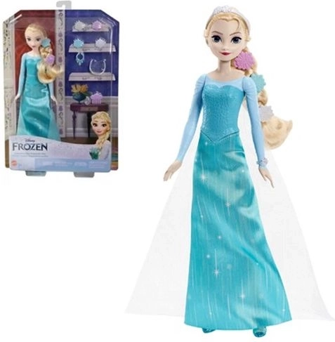 Păpușă Disney Frozen Elsa cu accesorii pentru păr