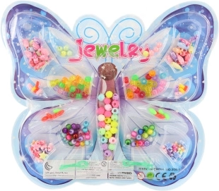 Set de mărgele din plastic colorate pentru înșirat