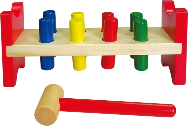 Babu banc de bătut din lemn cu țăruși