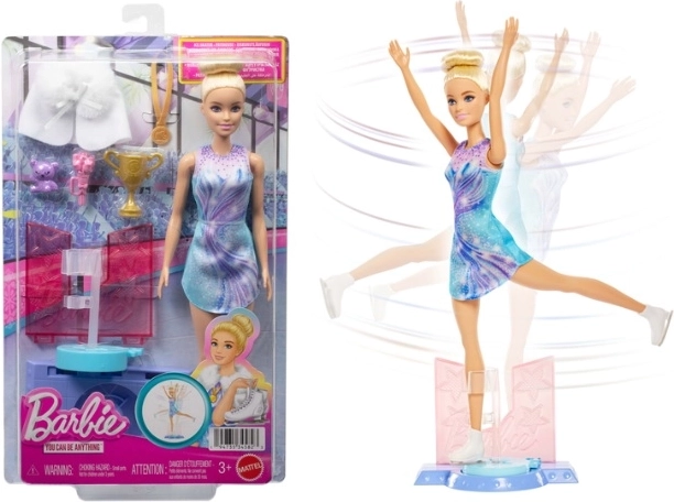 Păpușă Barbie patinatoare artistică cu accesorii