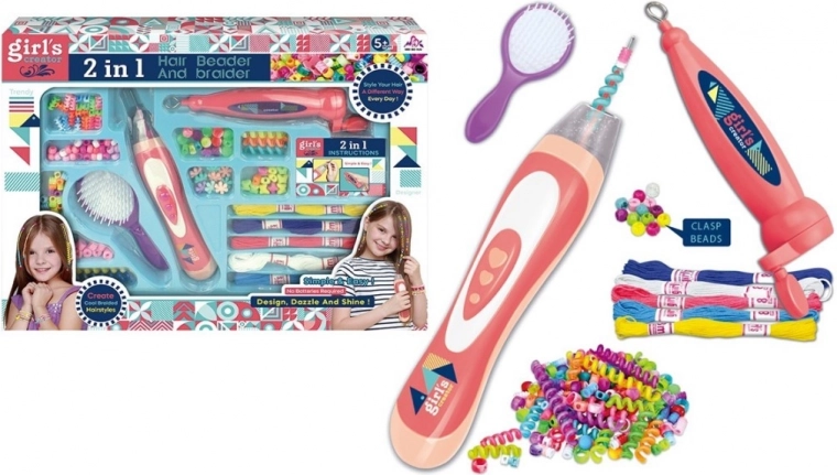 Set de mărgele pentru împletit în păr