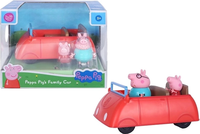 Mașina de familie Peppa Pig cu 2 figurine