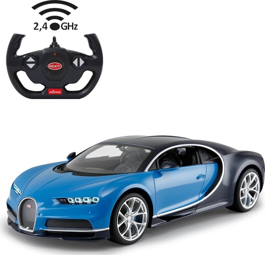 Mașină RC Bugatti Chiron 1:14 2,4 GHz albastră - 1 bucată