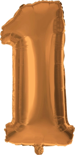 Baloan folie cifră 1, 30 cm, bronz TORO