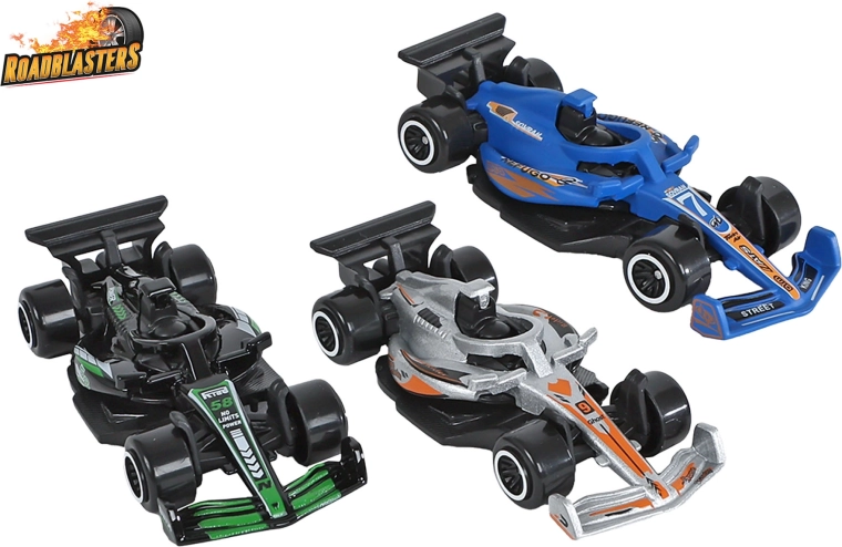 Formule metalice Roadblasters 7,5 cm – set 3 buc