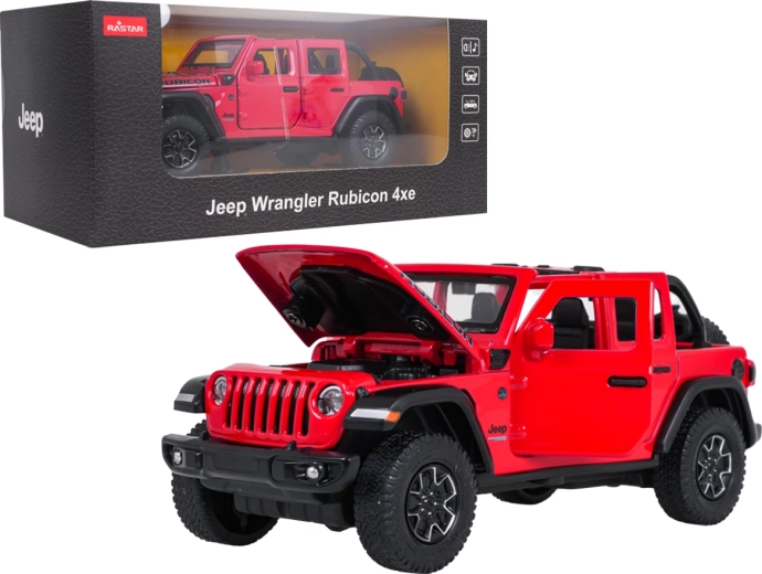 Model metalic Jeep Wrangler Rubicon 1:32 roșu RASTAR