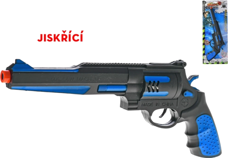 Pistol inerțial pentru copii 35 cm cu efect de scântei